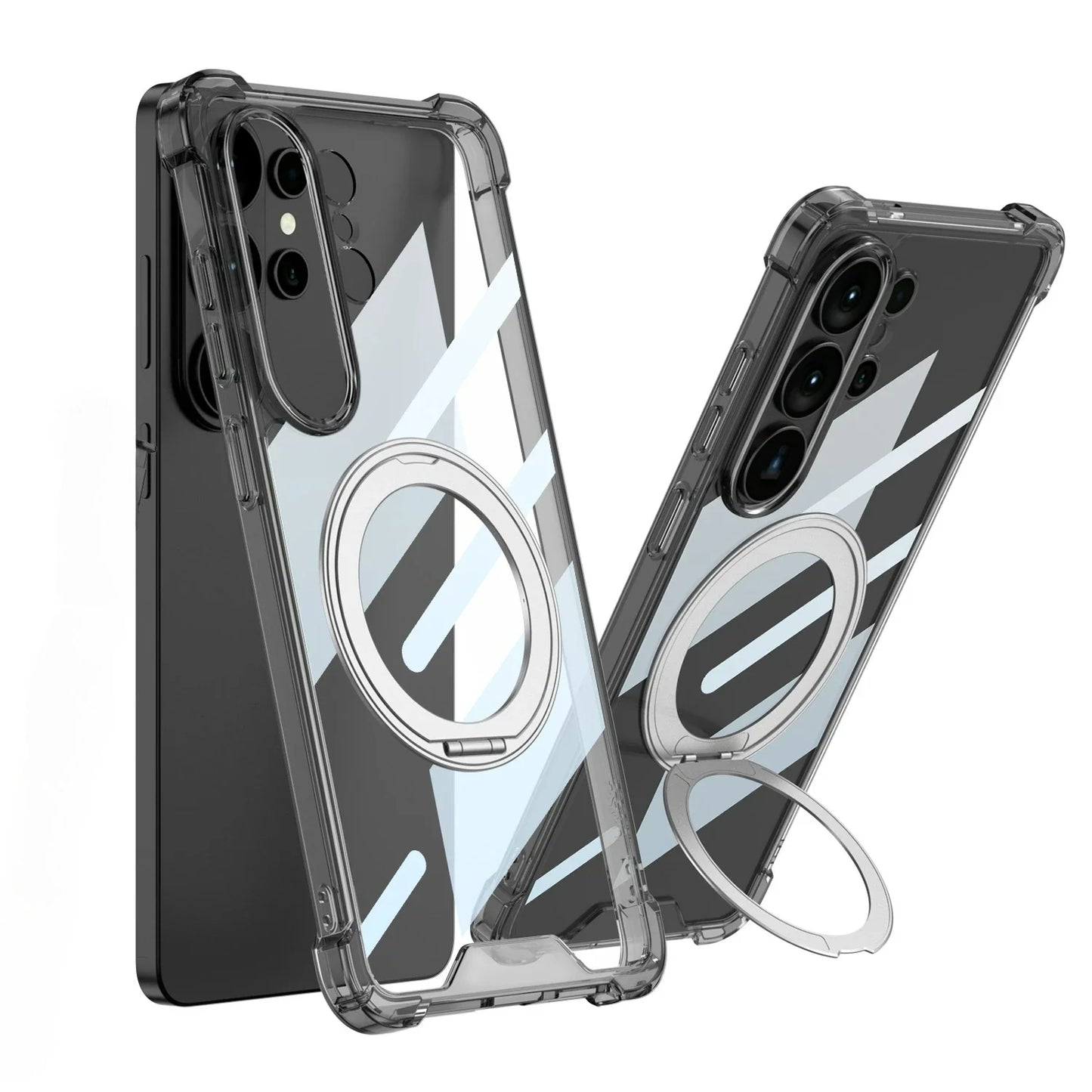 Galaxy S26 Ultra MagSafe Clear Case – 360° Rotating Stand & Qi2 Wireless Charging Cover