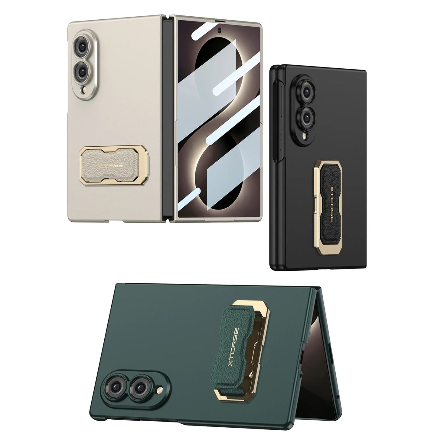 Galaxy Z Fold 8 Luxury Strap Kickstand Case