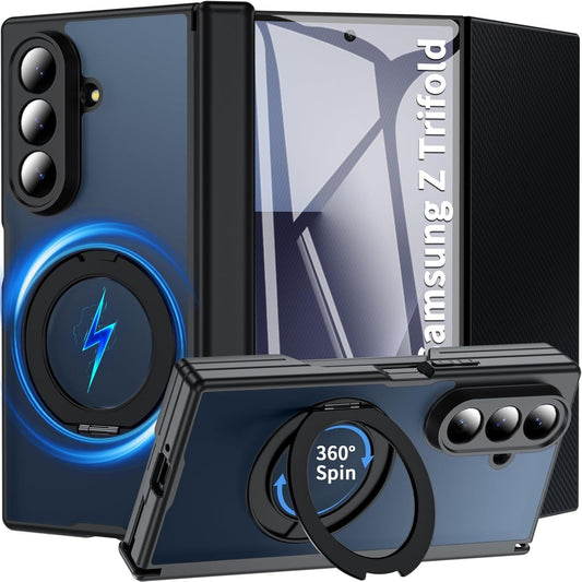 Titan™ Armor Galaxy Z TriFold 2026 Magnetic Stand Case | Dual-Hinge Guard & 360 Kickstand
