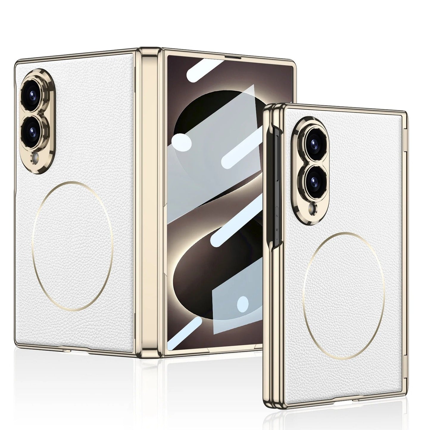 Galaxy Z Fold 8 Ultra Magnetic Leather Case with Screen Protector