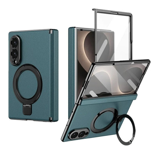 LuxeRing™ – Leather Ring Stand Case for Galaxy Z Fold 8