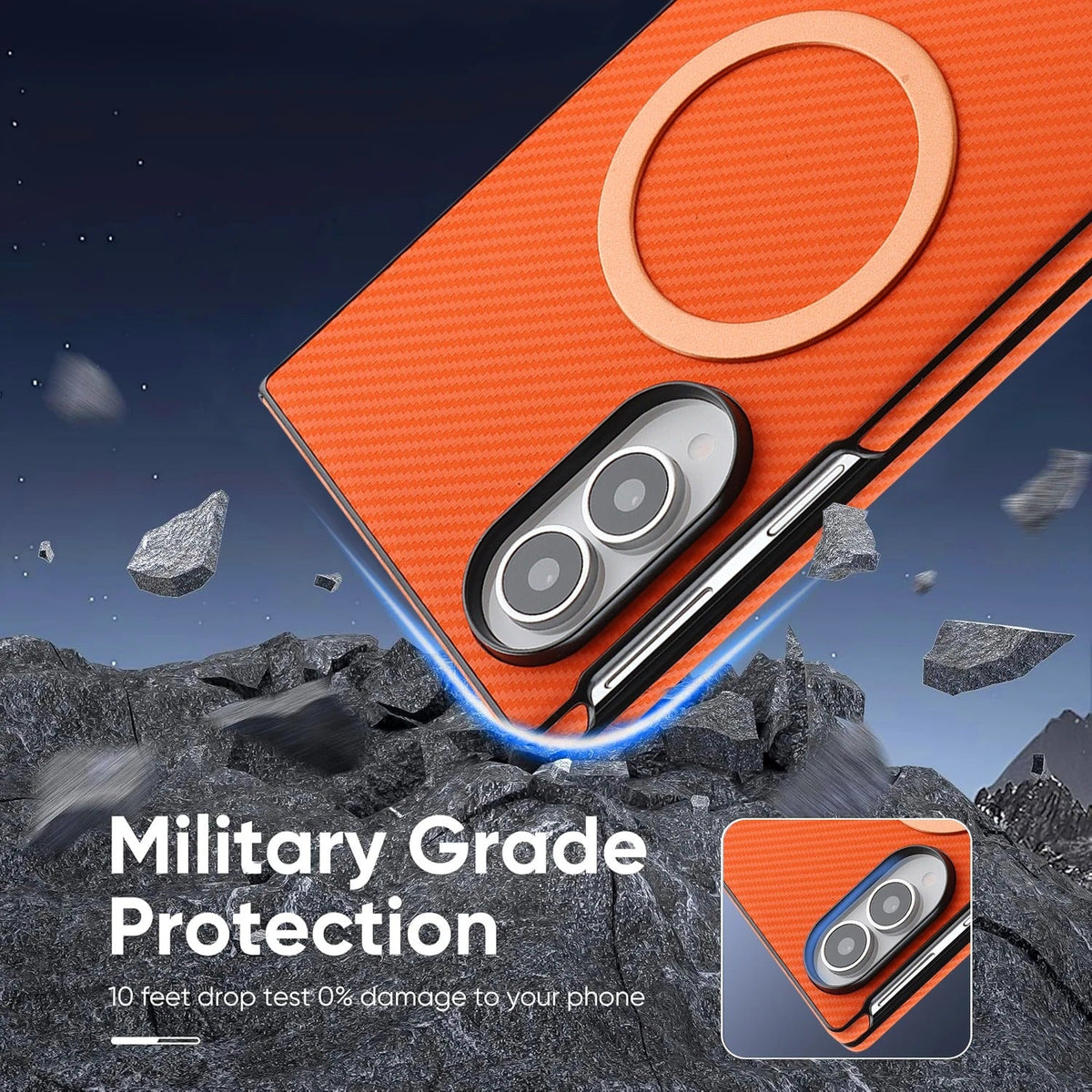 CarbonMag™ – MagSafe Carbon Grip Case for Galaxy Z Fold 8
