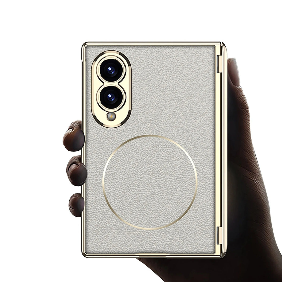 Galaxy Z Fold 8 Ultra Magnetic Leather Case with Screen Protector