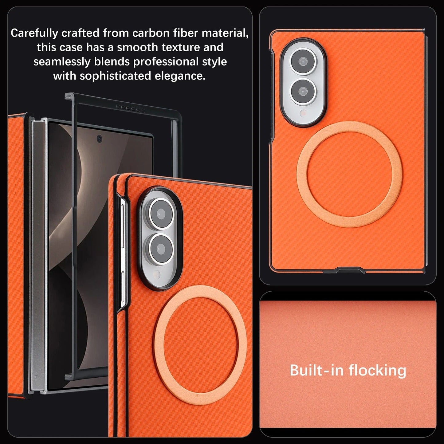 CarbonMag™ – MagSafe Carbon Grip Case for Galaxy Z Fold 8