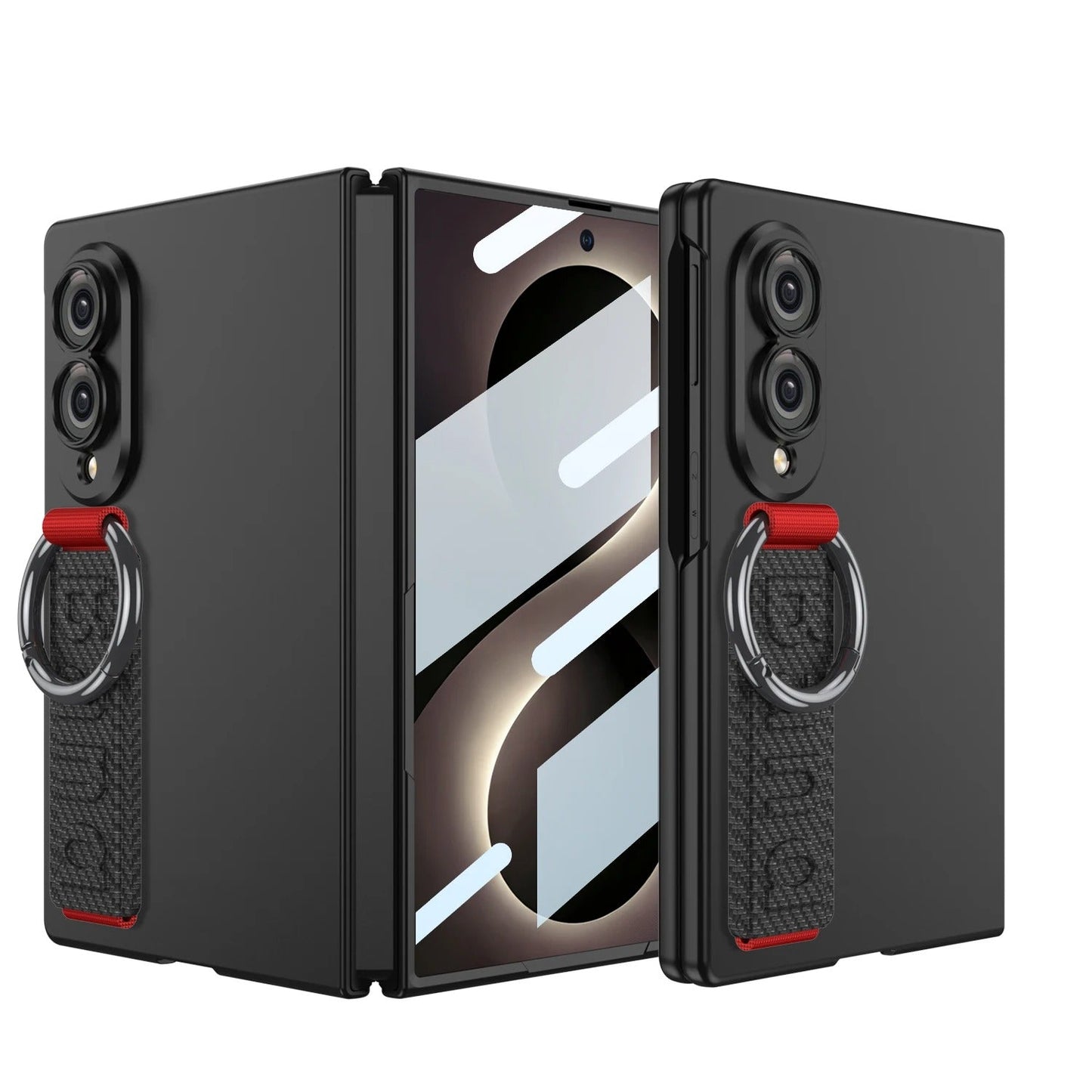 Galaxy Z Fold 8 Slim Case with Ring Strap & Screen Protector