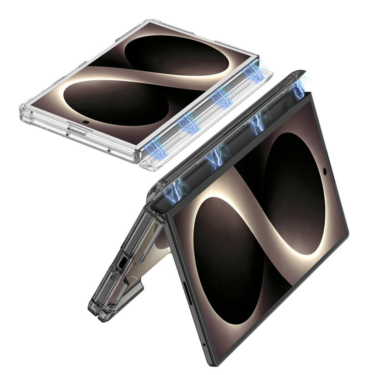Galaxy Z Fold 8 Clear Magnetic Hinge Protection Case
