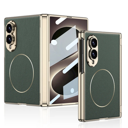 Galaxy Z Fold 8 Ultra Magnetic Leather Case with Screen Protector