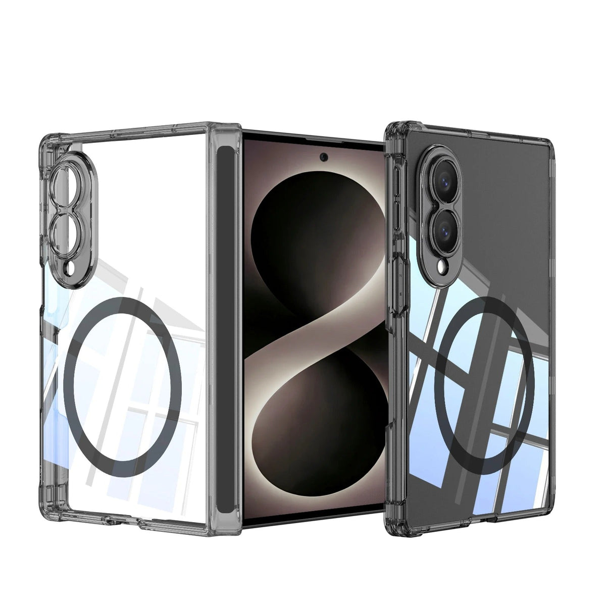 Galaxy Z Fold 8 Clear Magnetic Hinge Protection Case