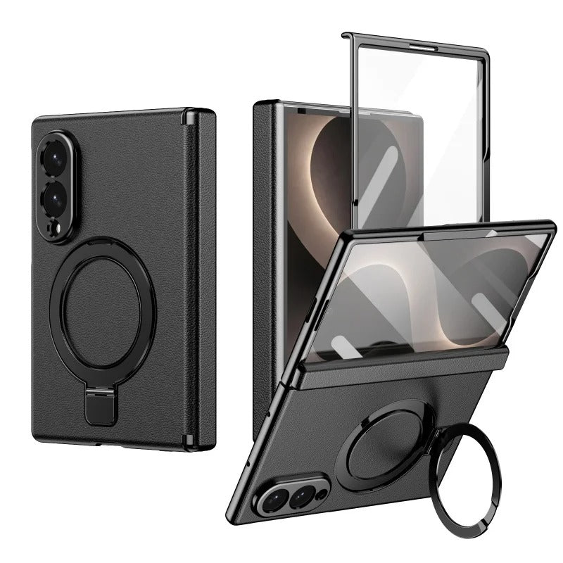 LuxeRing™ – Leather Ring Stand Case for Galaxy Z Fold 8