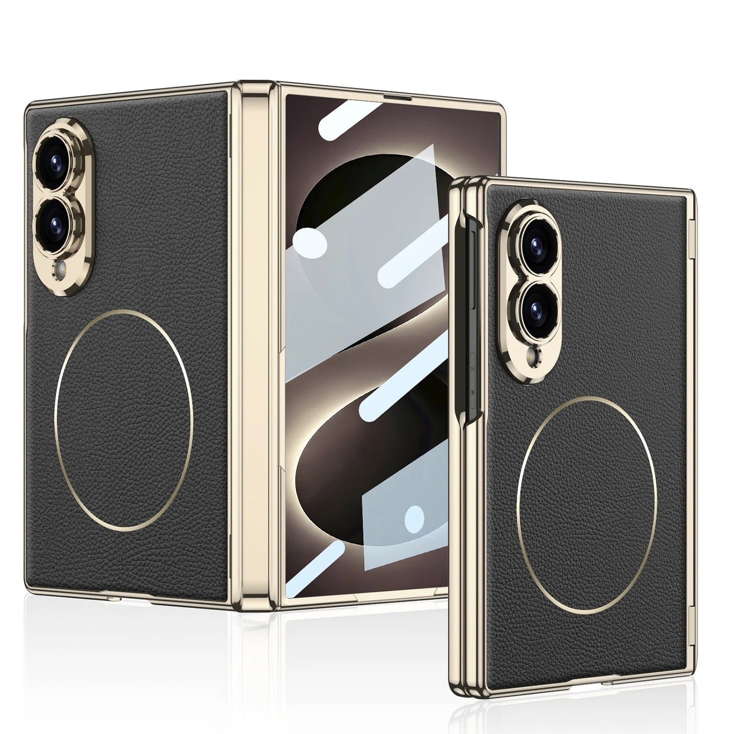 Galaxy Z Fold 8 Ultra Magnetic Leather Case with Screen Protector