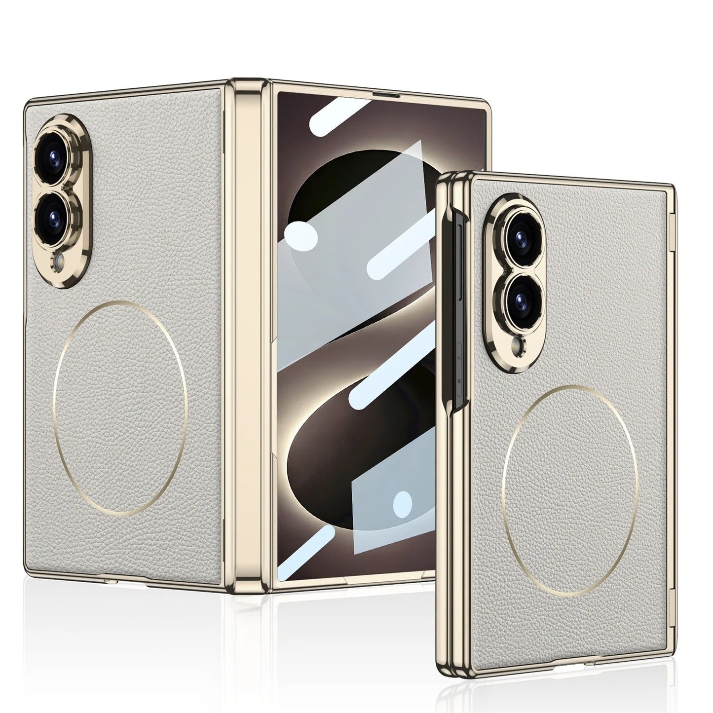 Galaxy Z Fold 8 Ultra Magnetic Leather Case with Screen Protector