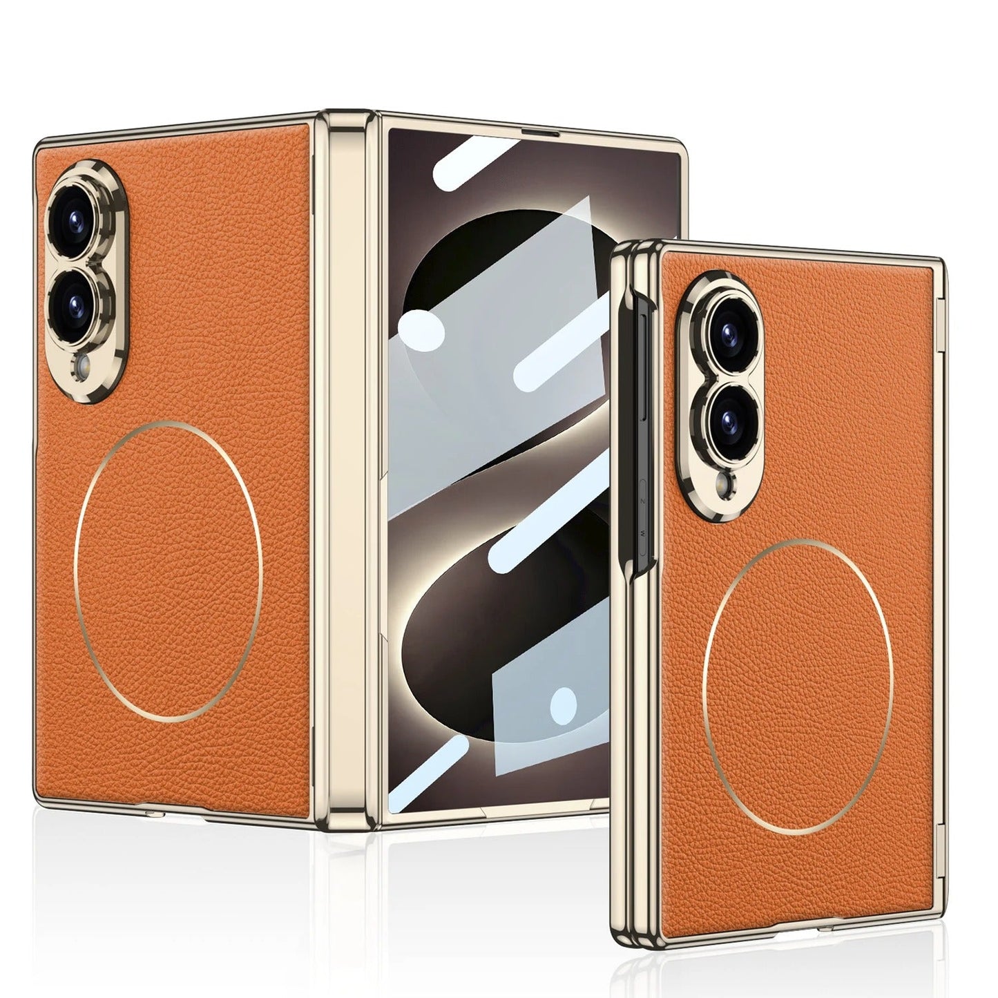 Galaxy Z Fold 8 Ultra Magnetic Leather Case with Screen Protector