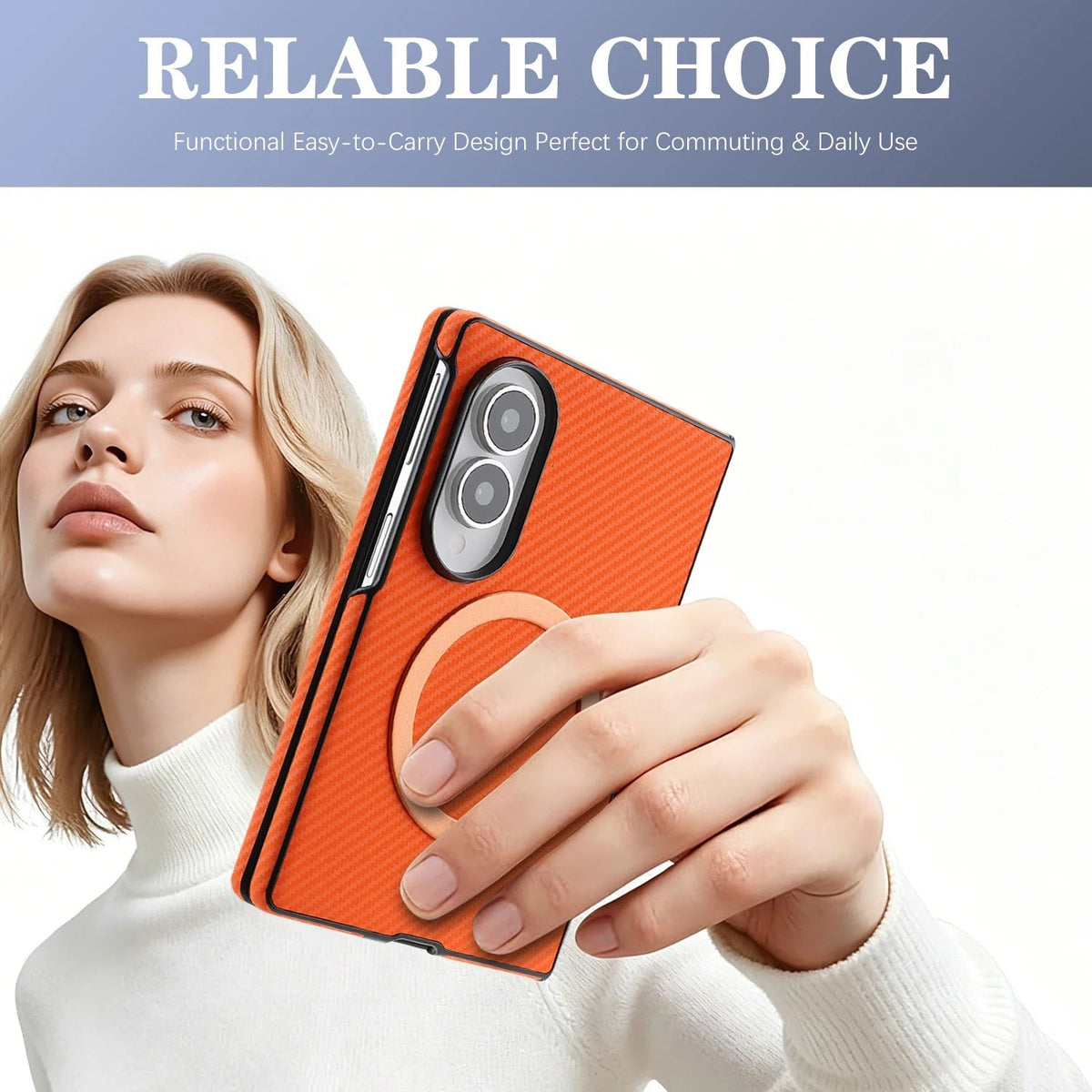 CarbonMag™ – MagSafe Carbon Grip Case for Galaxy Z Fold 8