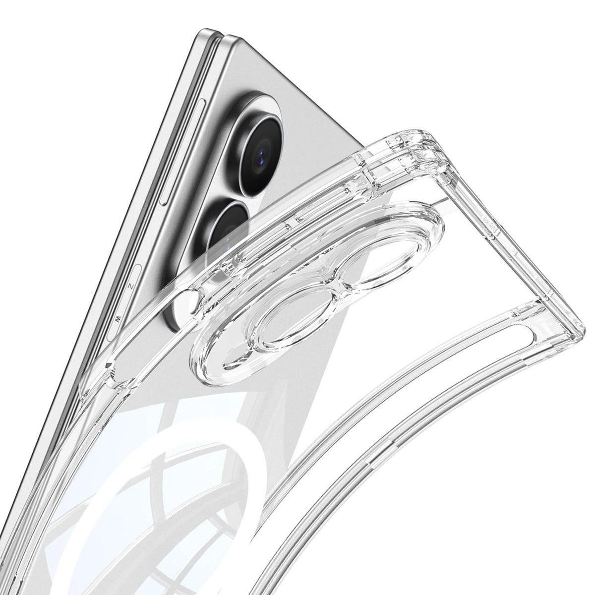 Galaxy Z Fold 8 Clear Magnetic Hinge Protection Case