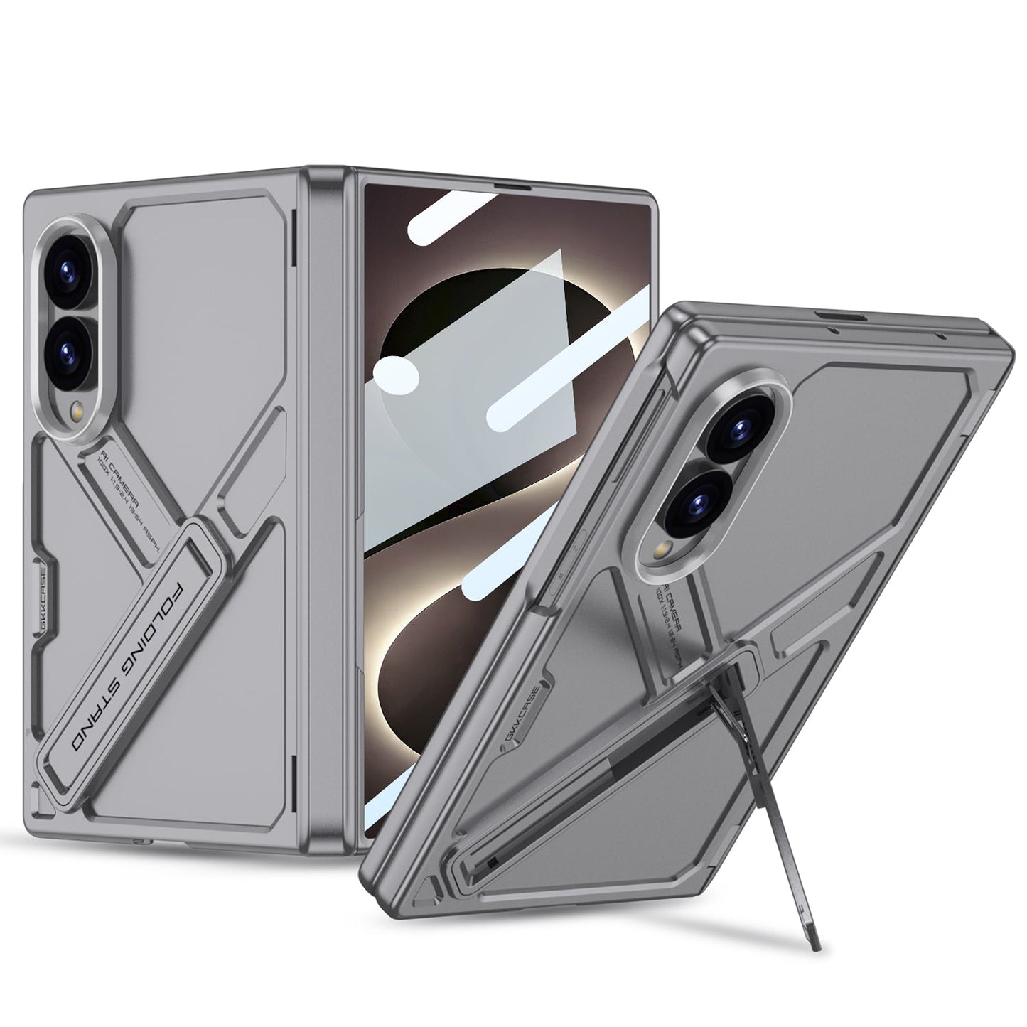 Armor Full-Body Protection Case For Galaxy Z Fold 8 – Hidden Kickstand,Tempered Glass Screen Protector