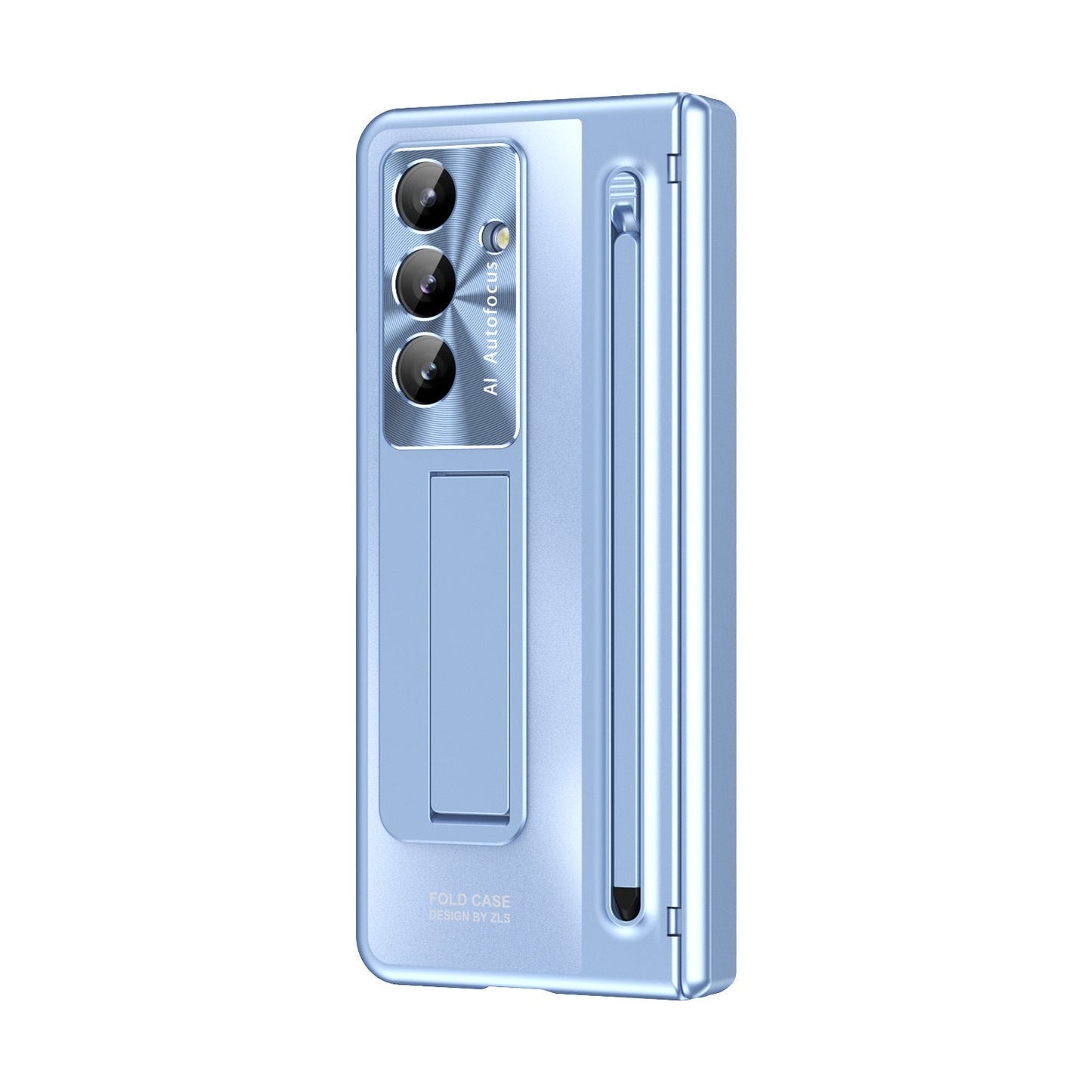 Armor Electroplated Phone Case With Pen Tray & Stylus & Glass Film For Galaxy Z Fold 8