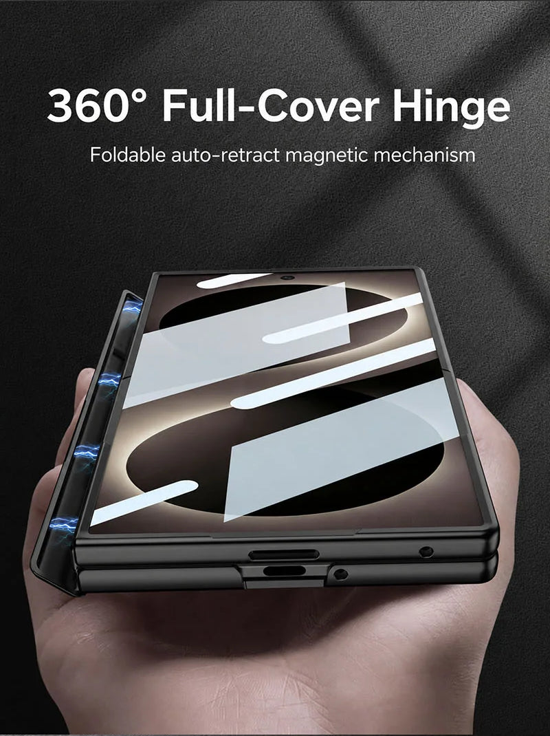 Galaxy Z Fold 8 Magnetic Hinge Case with Rotating Stand