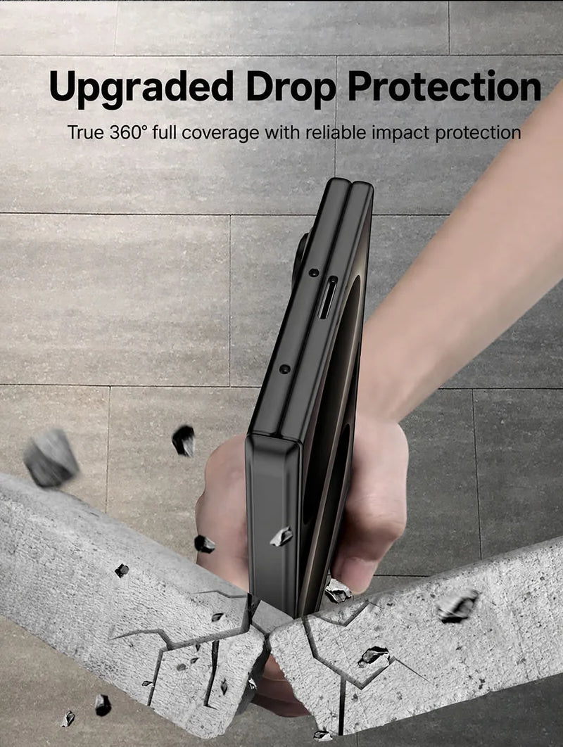 Galaxy Z Fold 8 Magnetic Hinge Case with Rotating Stand