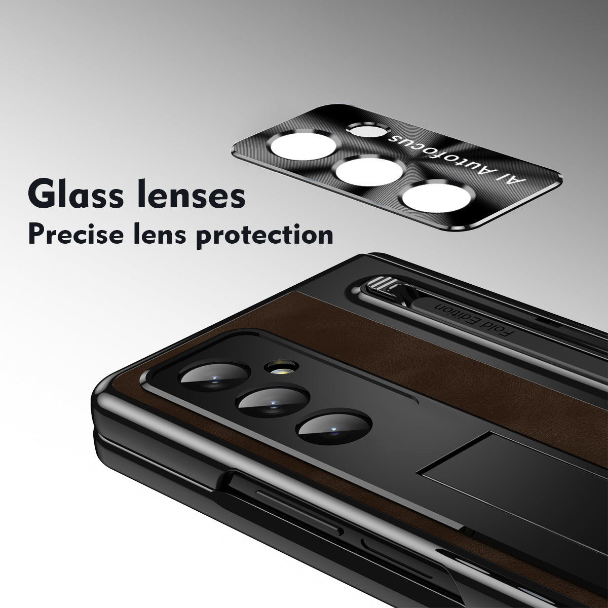 Jazz Retro Style Anyi-fall Protective Leather Phone Case For Galaxy Fold 8