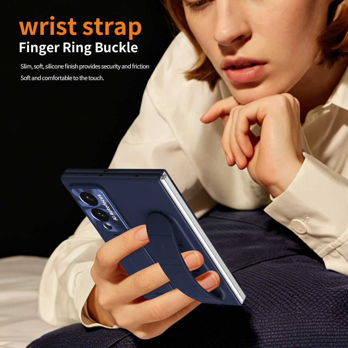 Armor Phone Case Built-In Tempered Glass, Hidden Kickstand & Wrist Strap For Galaxy Z Fold 8
