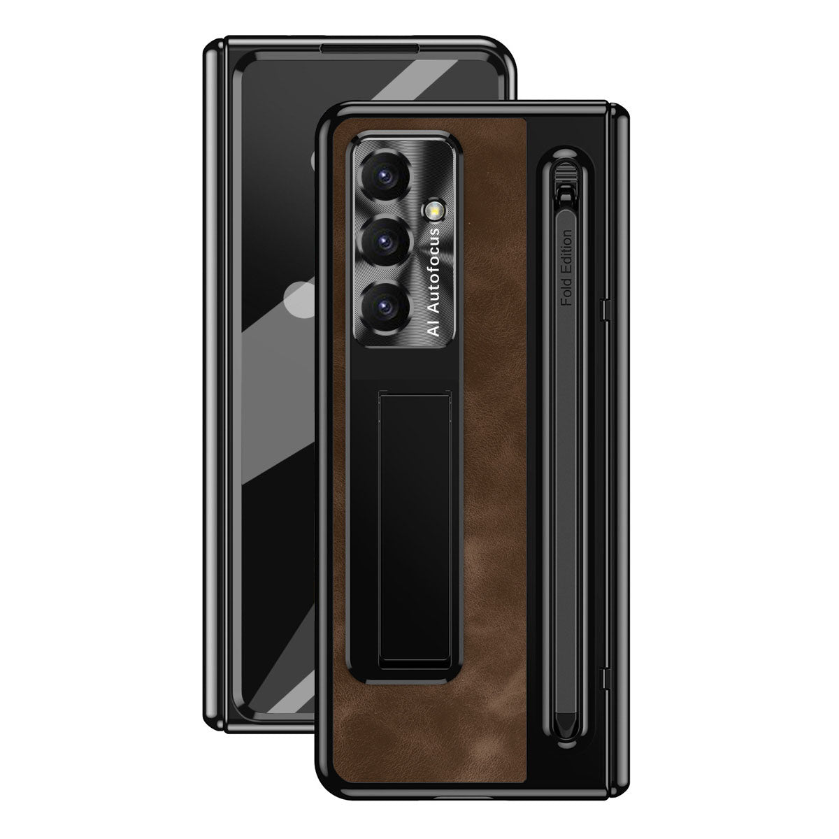 Jazz Retro Style Anyi-fall Protective Leather Phone Case For Galaxy Fold 8