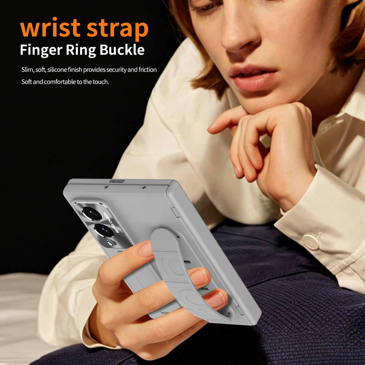 Armor Hinge Protective Phone Case Built-In Tempered Glass, Hidden Kickstand & Wrist Strap For Galaxy Z Fold 8