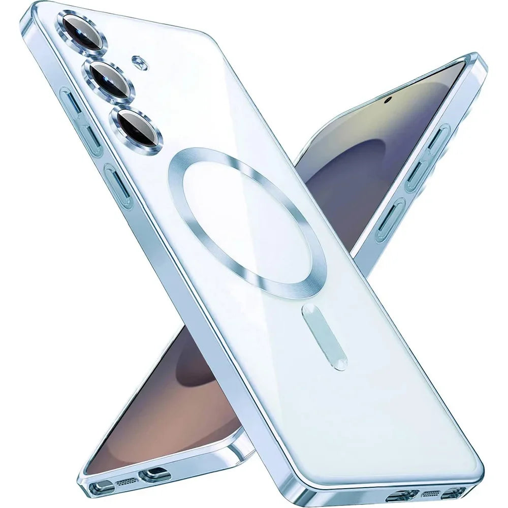 Galaxy S26 Ultra MagSafe Clear Silicone Case – Qi2 Wireless Charging & Soft Grip Cover