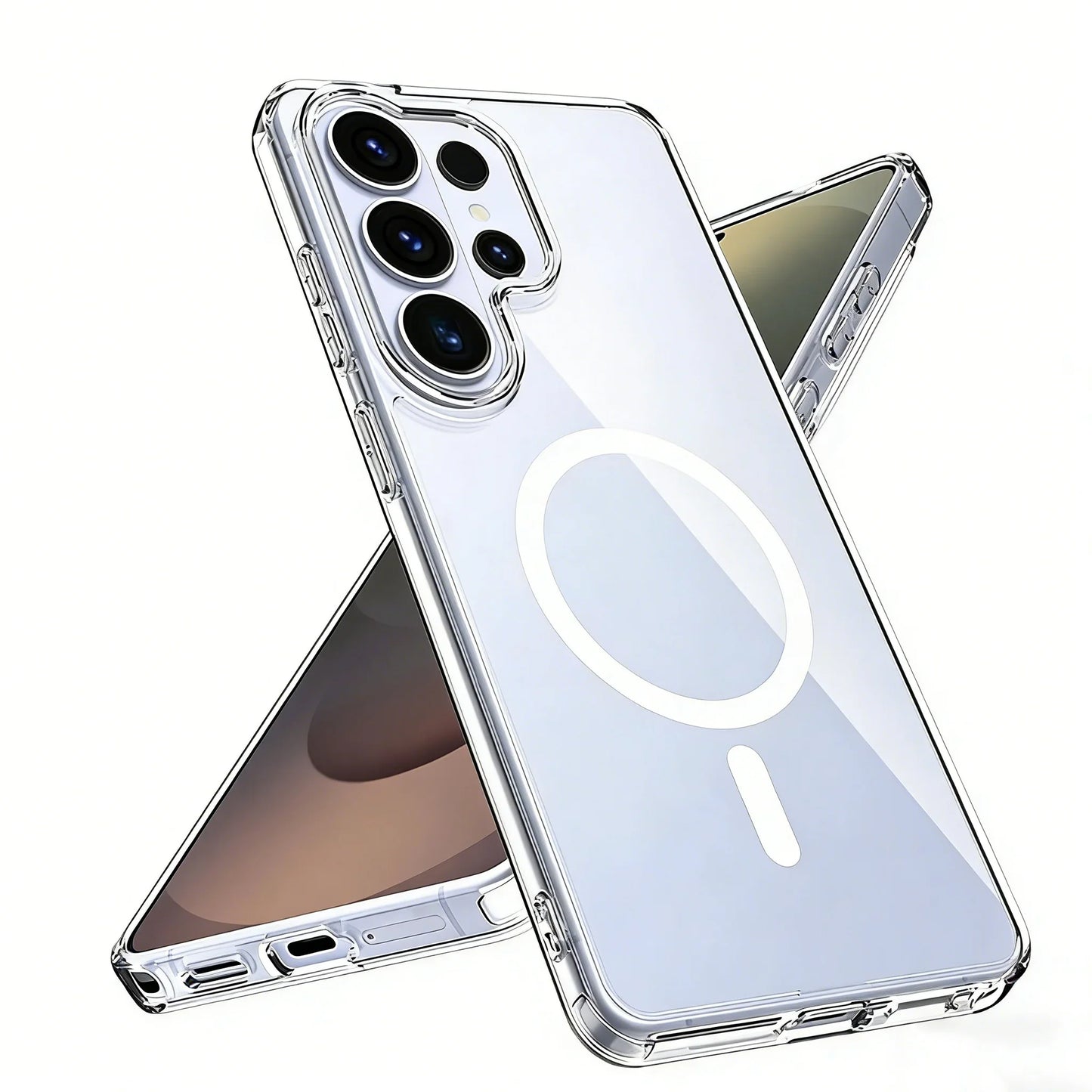 Galaxy S26 Ultra MagSafe Clear Case – Magnetic Ring Stand & Qi2 Wireless Charging