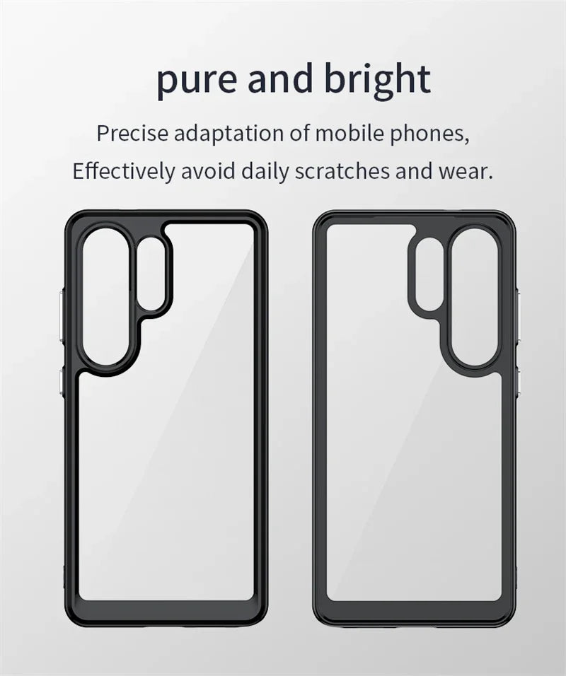 Galaxy S26 Ultra Luxury Clear Case – Colorful Transparent Back & Anti-Yellowing Cover