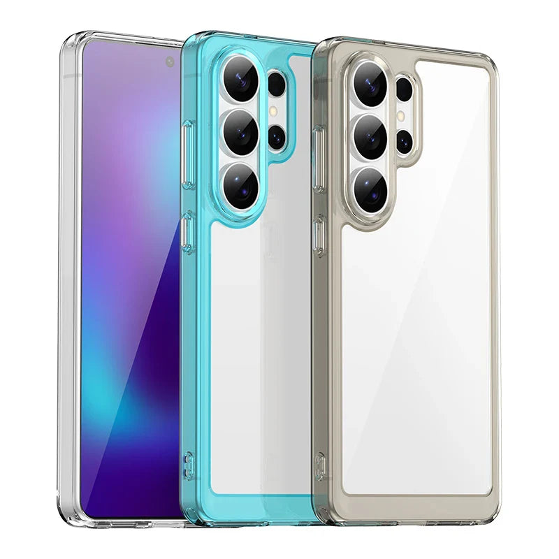 Galaxy S26 Ultra Luxury Clear Case – Colorful Transparent Back & Anti-Yellowing Cover