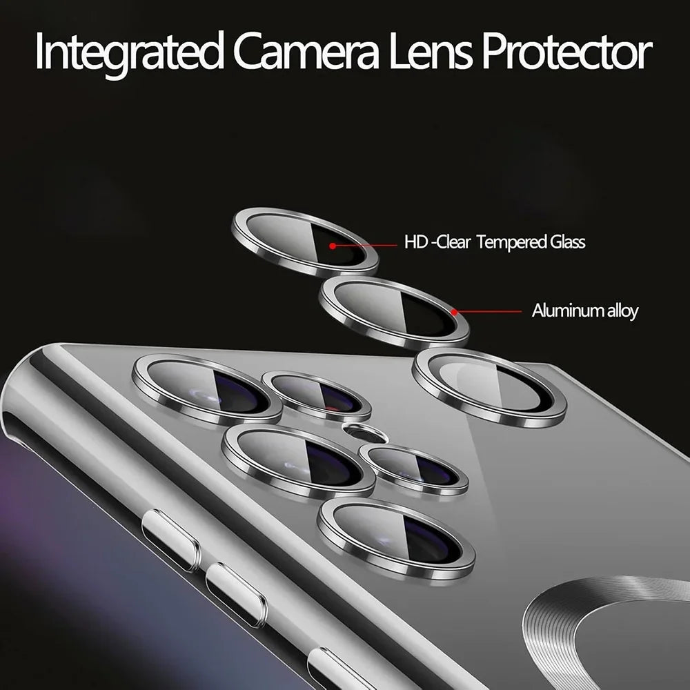 Galaxy S26 Ultra MagSafe Clear Silicone Case – Qi2 Wireless Charging & Soft Grip Cover