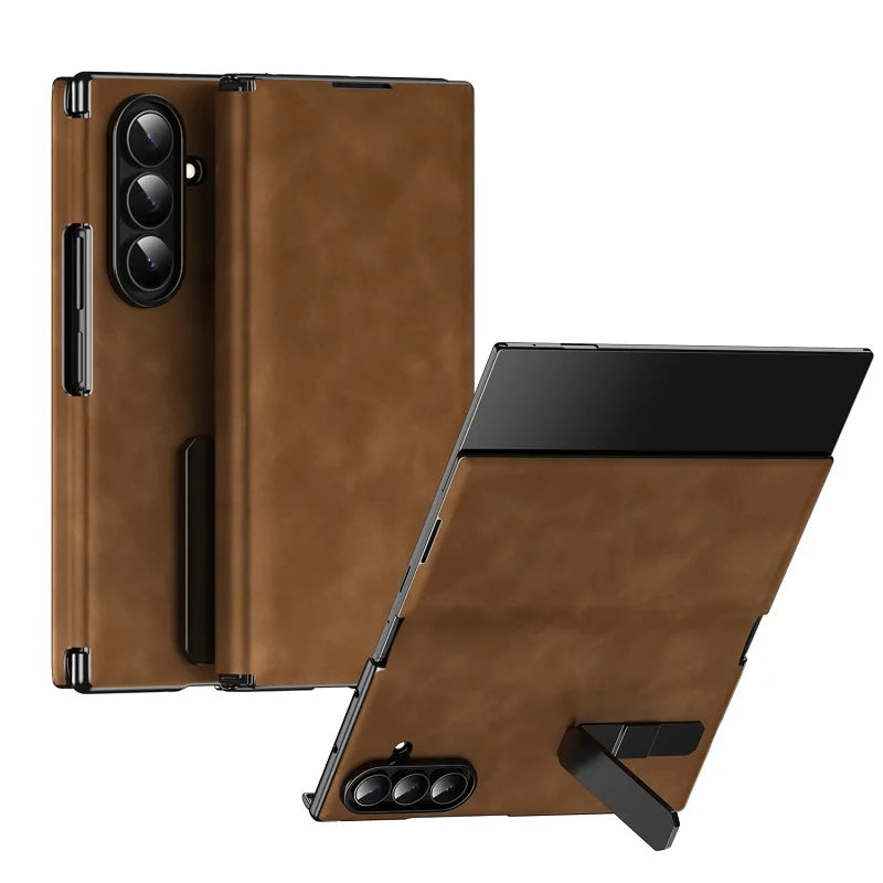 Titan™ Dual-Hinge Leather Armor | Galaxy Z TriFold 2026 Case