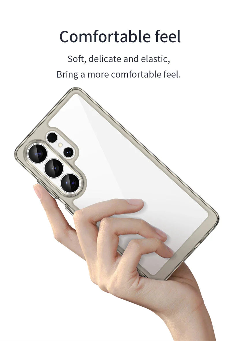 Galaxy S26 Ultra Luxury Clear Case – Colorful Transparent Back & Anti-Yellowing Cover