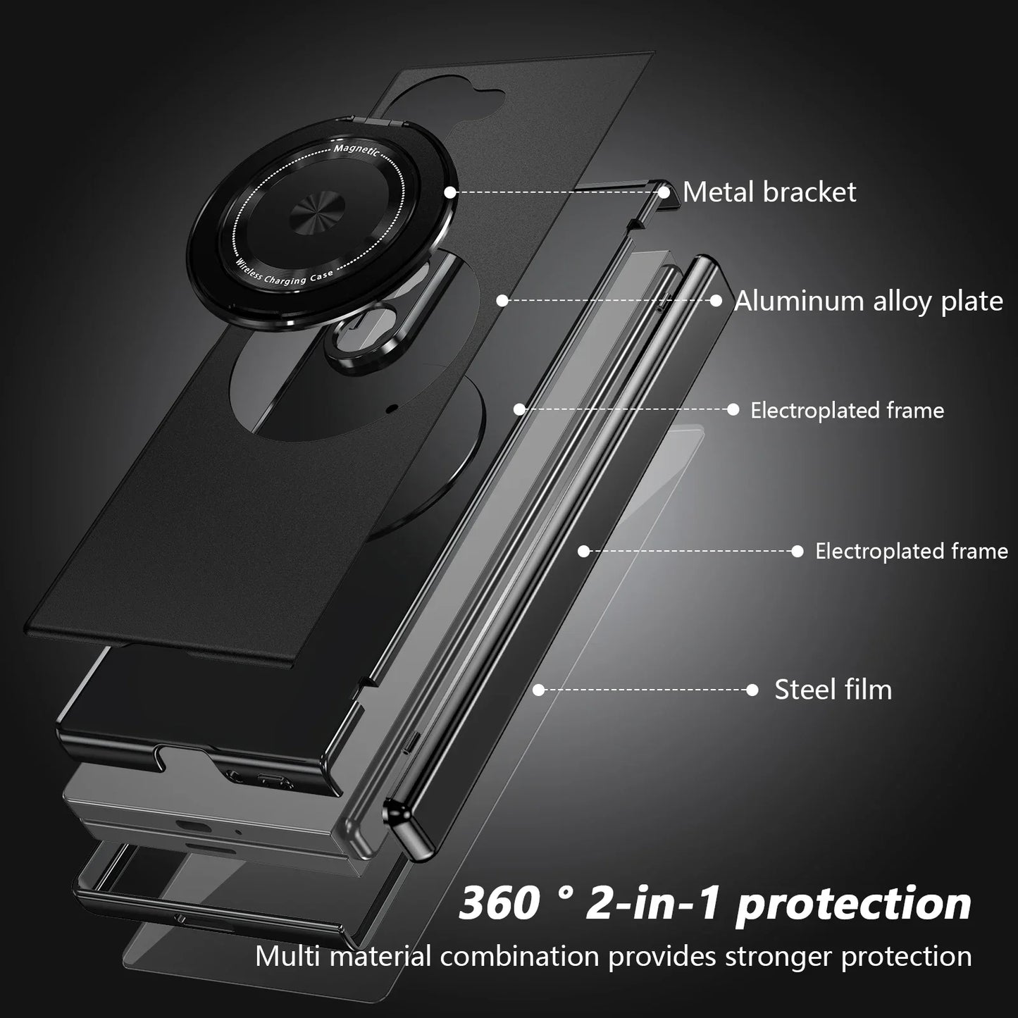 MagSafe Hinge Case with Ring & 360° Protection