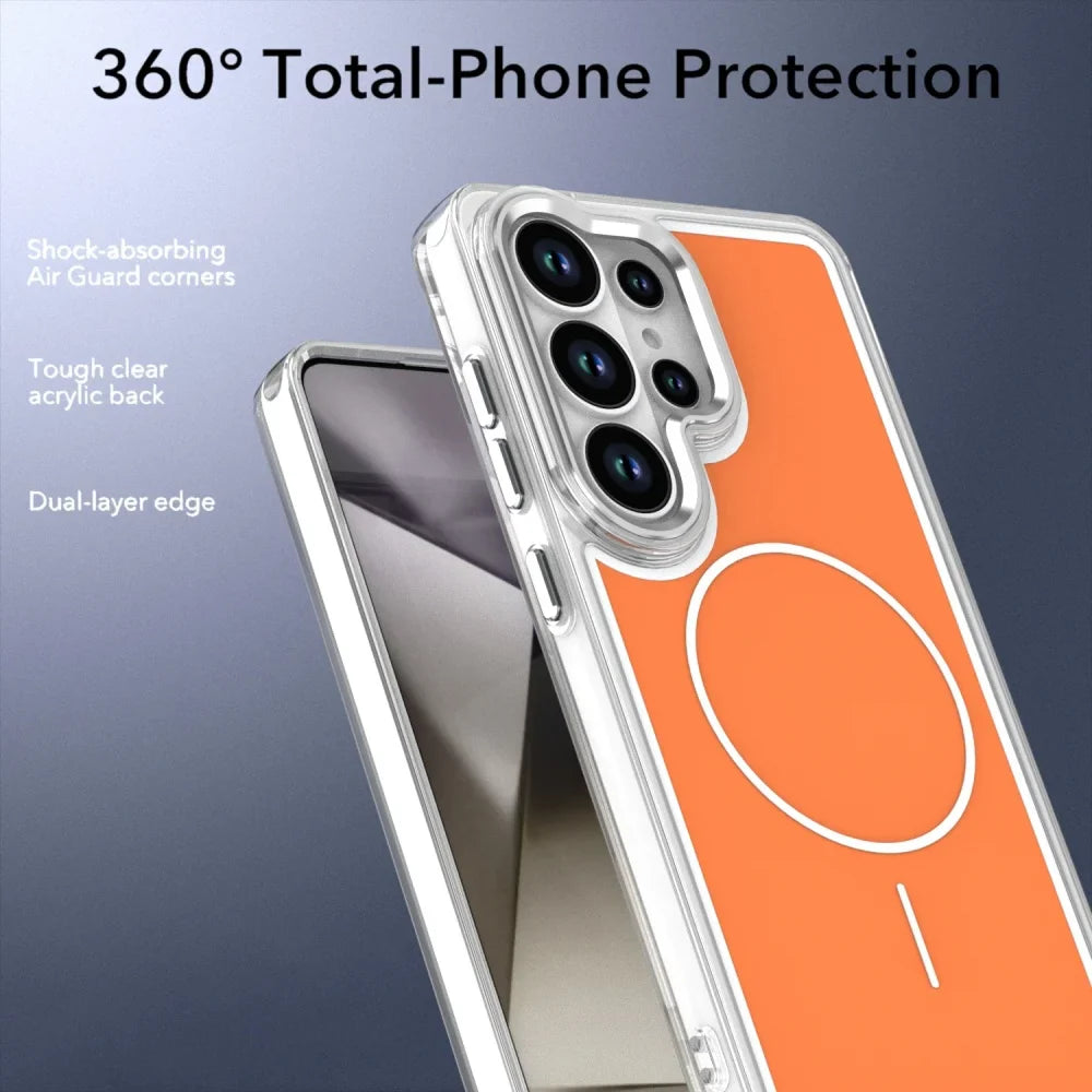 Galaxy S26 Ultra MagSafe Color Block Case – Bold Two-Tone Design & Qi2 Wireless Charging Cover