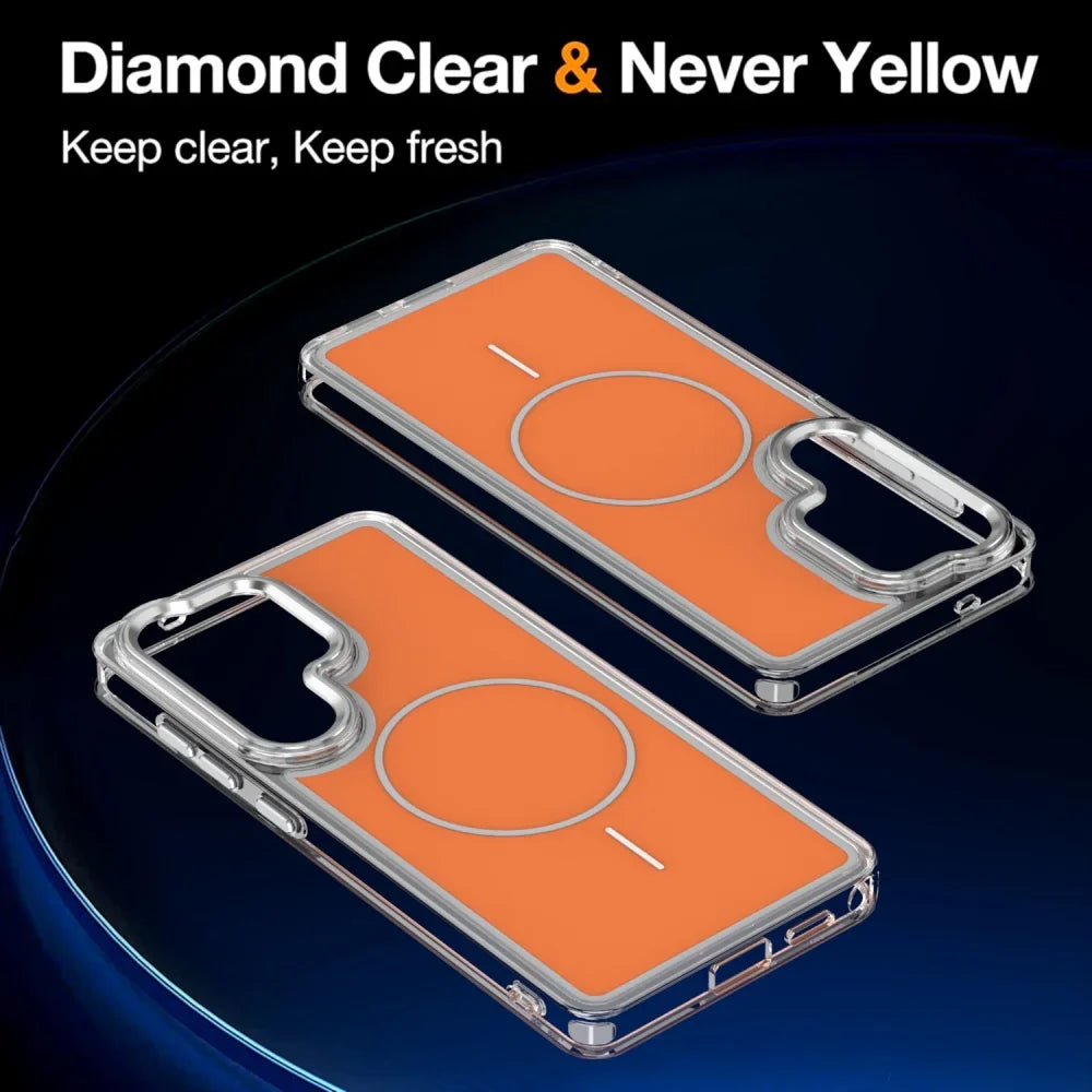 Galaxy S26 Ultra MagSafe Color Block Case – Bold Two-Tone Design & Qi2 Wireless Charging Cover