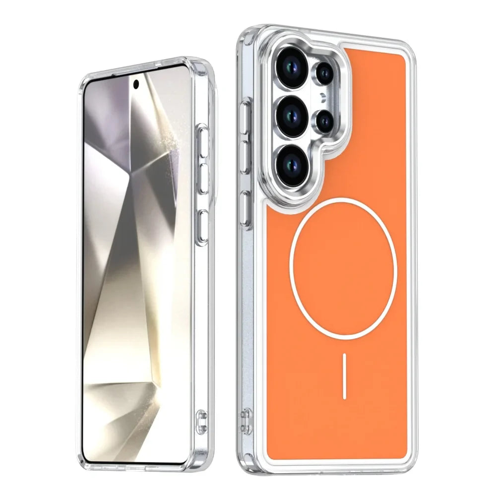Galaxy S26 Ultra MagSafe Color Block Case – Bold Two-Tone Design & Qi2 Wireless Charging Cover