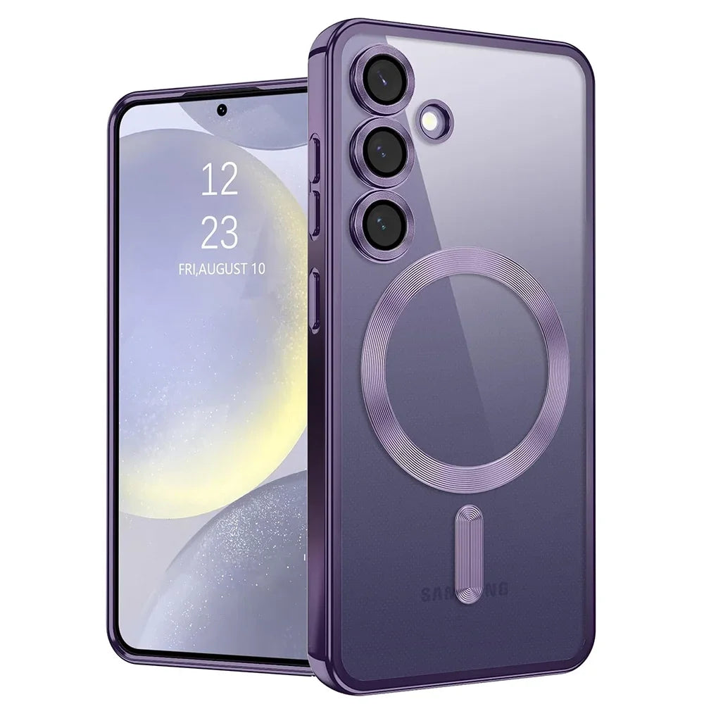 Galaxy S26 Ultra MagSafe Clear Silicone Case – Qi2 Wireless Charging & Soft Grip Cover