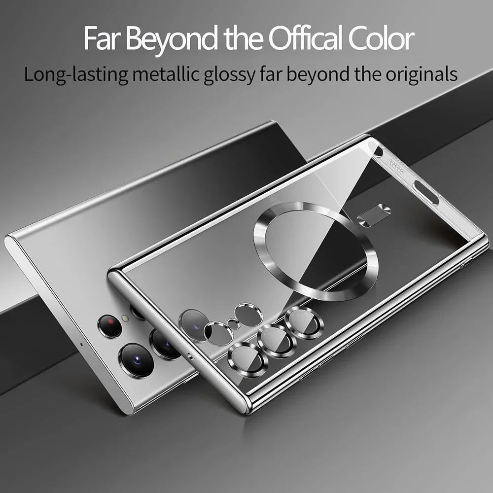 Galaxy S26 Ultra MagSafe Clear Silicone Case – Qi2 Wireless Charging & Soft Grip Cover