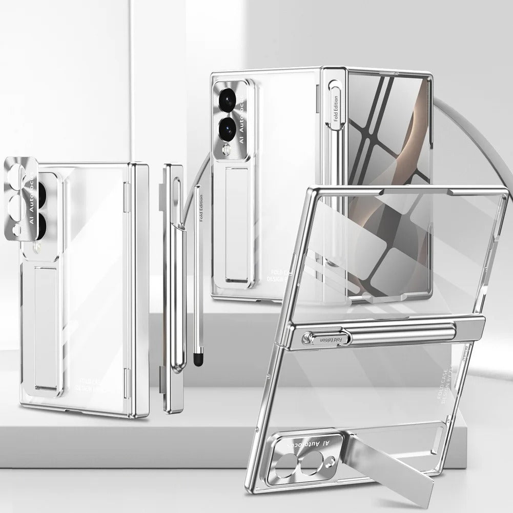 CrystalHinge™ – Clear Magnetic Kickstand Case for Galaxy Z Fold 8