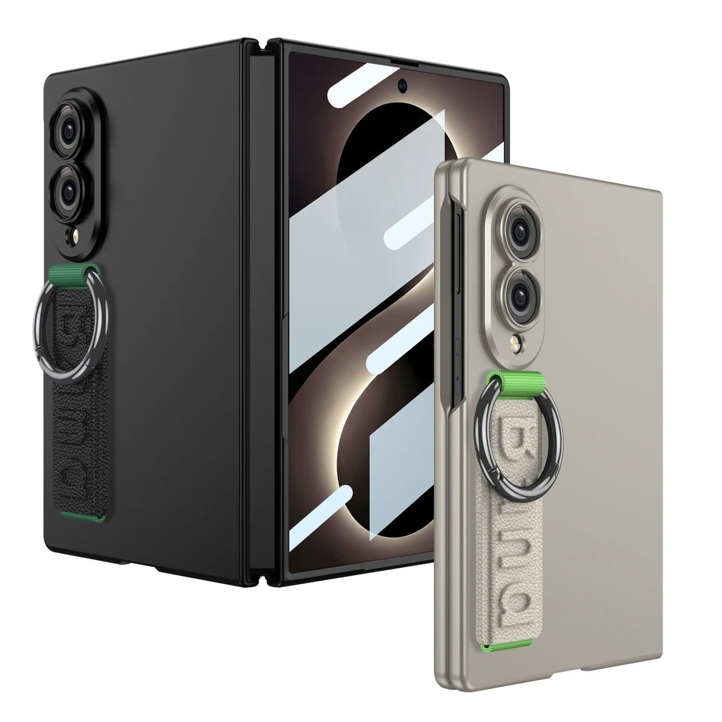 Galaxy Z Fold 8 Slim Case with Ring Strap & Screen Protector