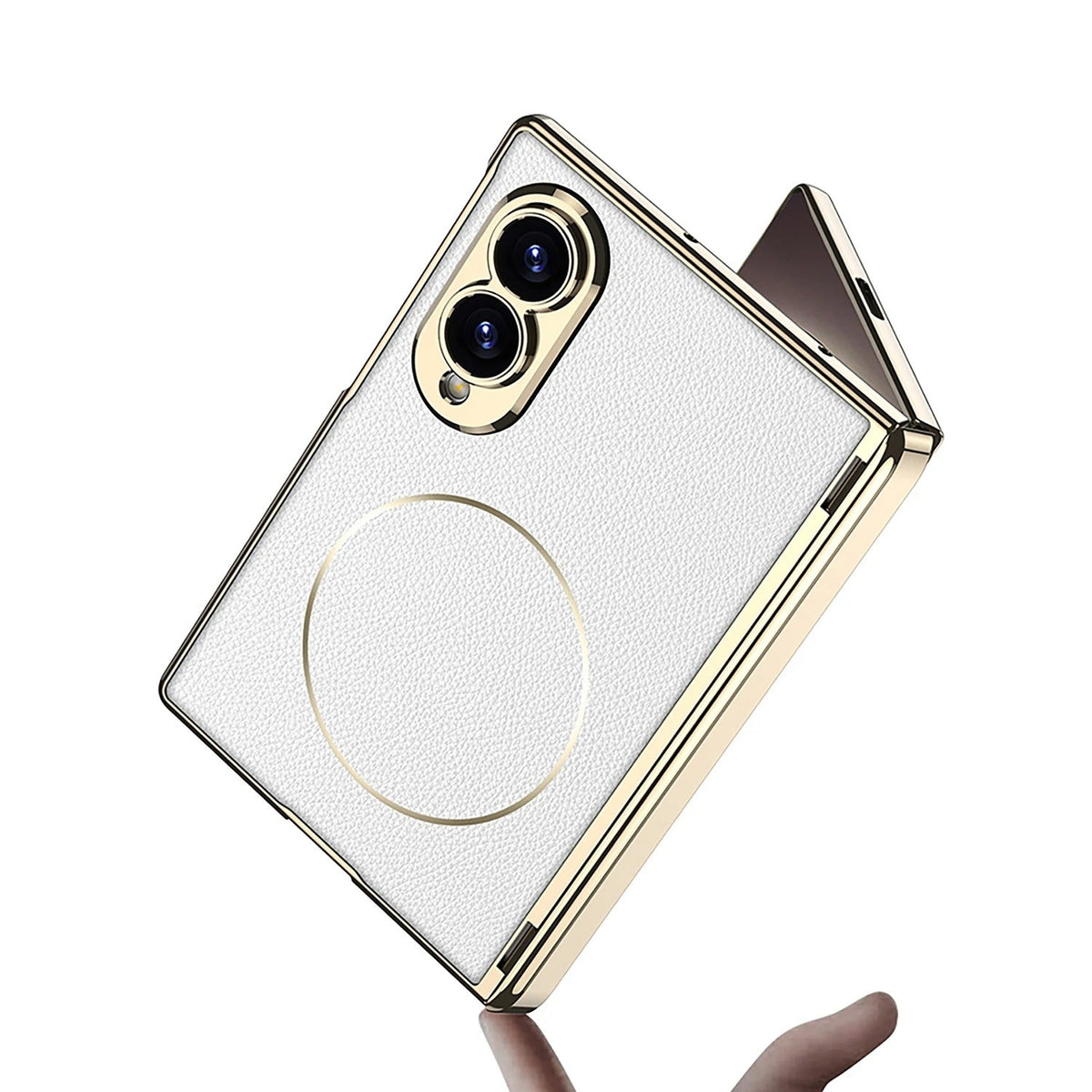 Galaxy Z Fold 8 Ultra Magnetic Leather Case with Screen Protector