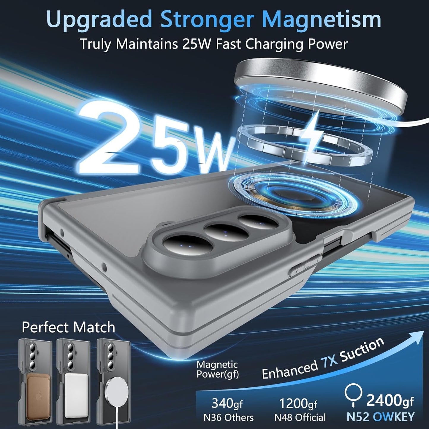Titan™ Armor Galaxy Z TriFold 2026 Magnetic Stand Case | Dual-Hinge Guard & 360 Kickstand